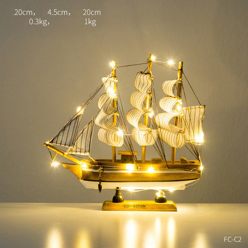 Crafted Ship Figurines for Home Decor