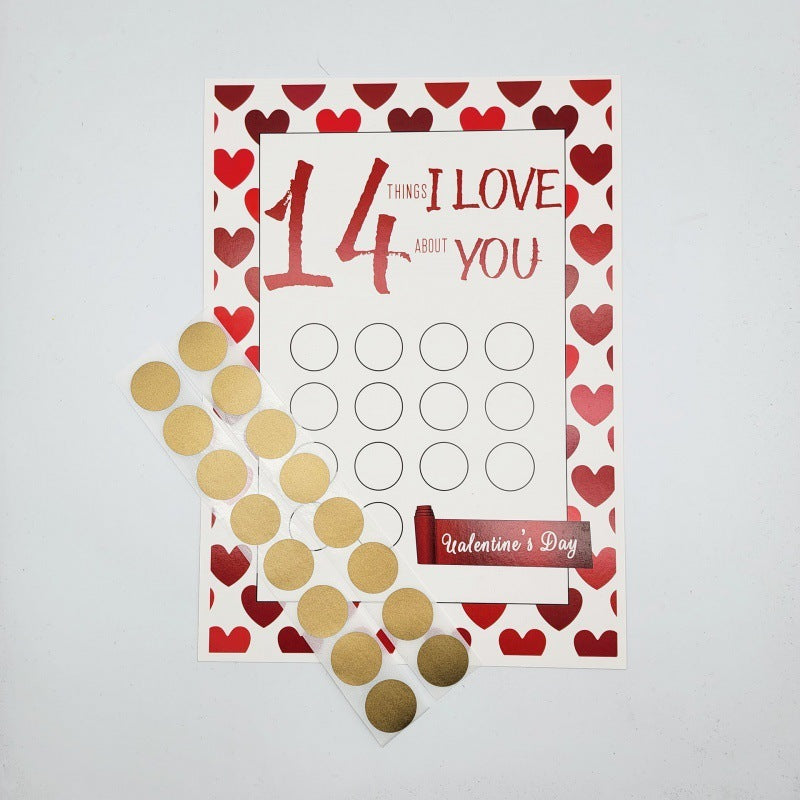 14 Things Valentine's Day Scratch-off