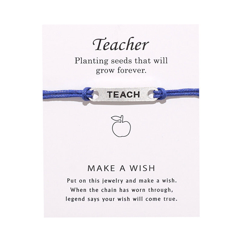 Teach Wish Card and Bracelet