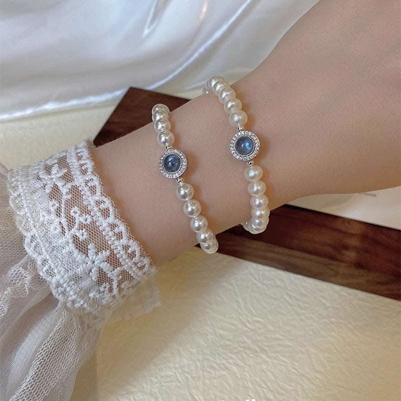 "Under the Sea" - Aquamarine Pearl Bracelet