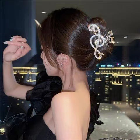 Alloy Musical Note Hair Grip Clip