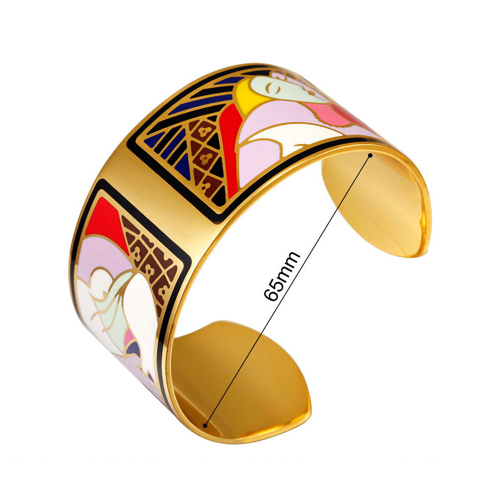 "Art is Her Cuff" - Vintage Gold Bangle