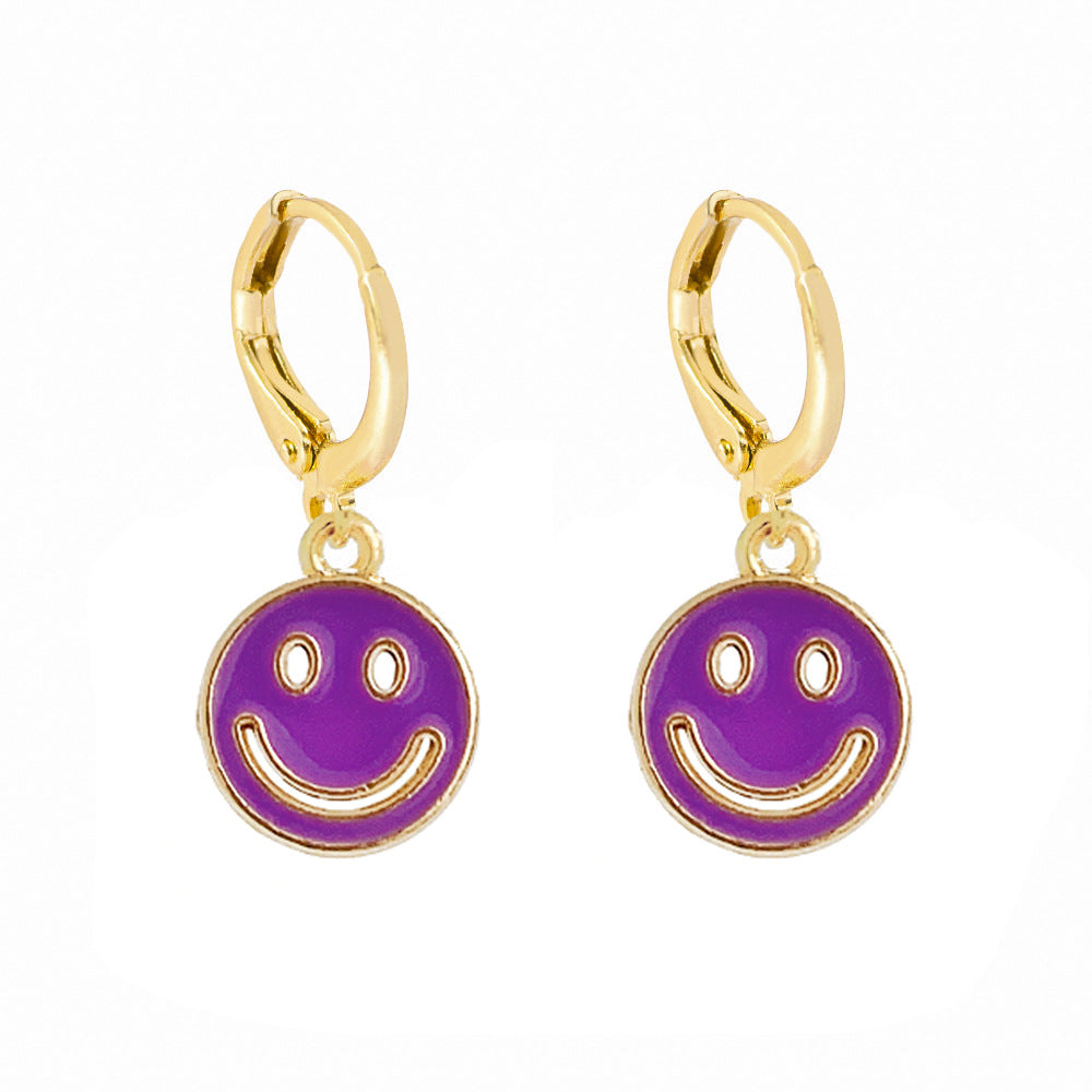 Hollow Smiley Face Earrings