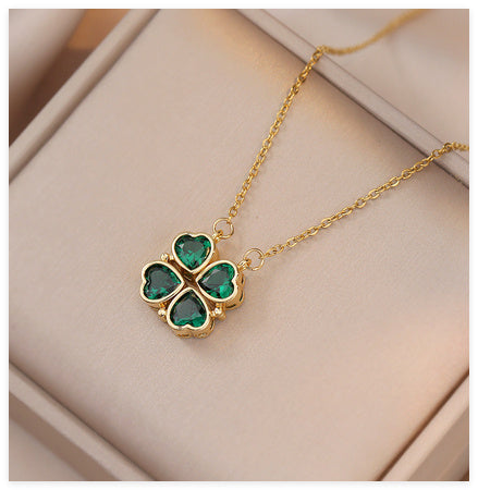 "Emerald Clover" - Necklace