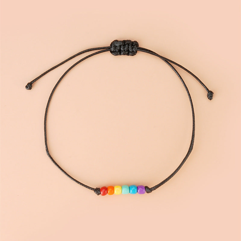 Pride Beaded Weave Bracelet