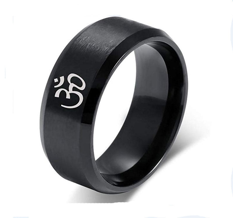 Sanskrit Stainless Steel Ring