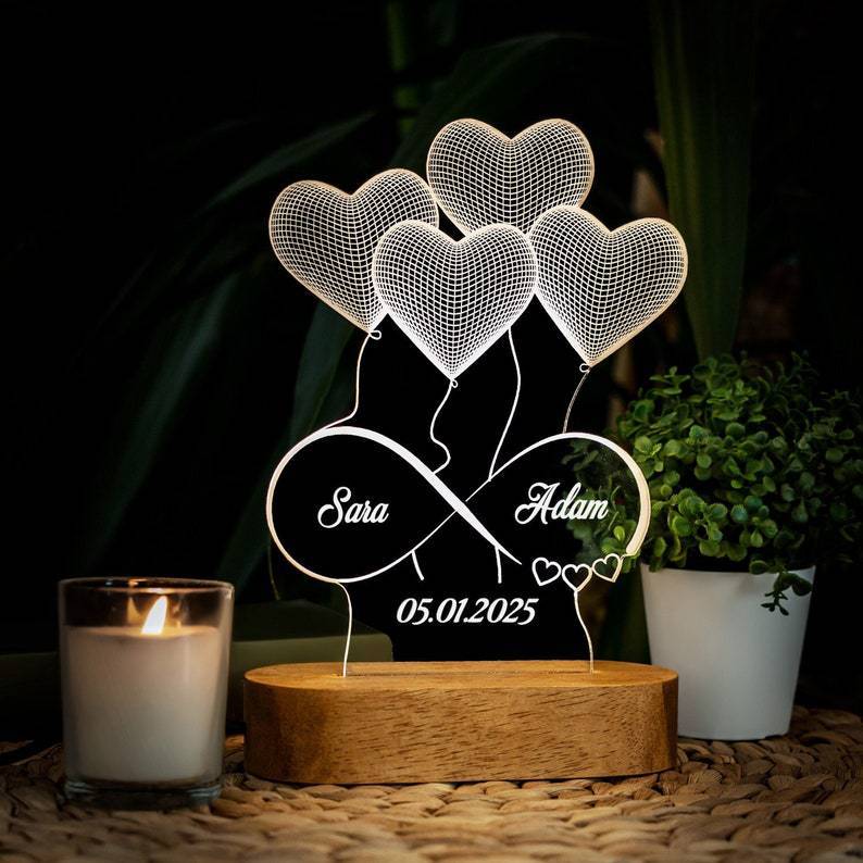 Personalized  LED Heart Figurine