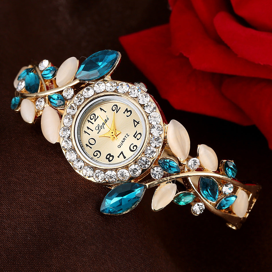 "Old Flower" - Crystal Women's Bracelet Watch