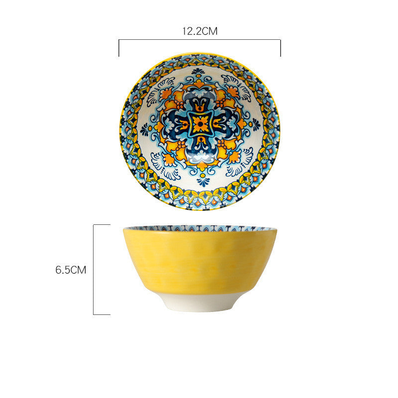 Bohemian Ceramic Rice Bowl