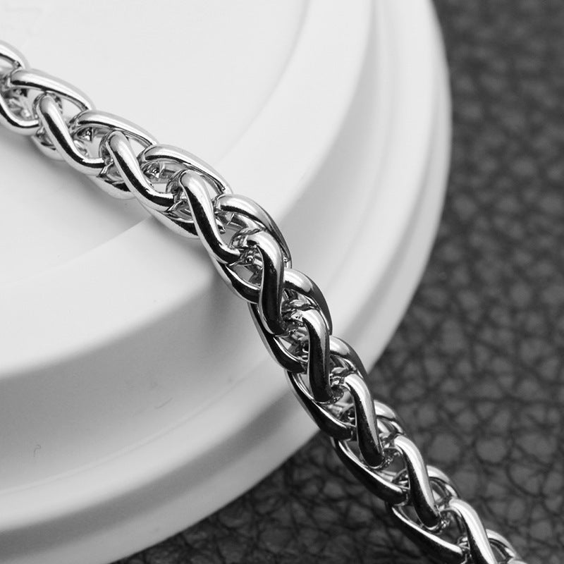 Titanium Steel Twisted Rope Necklace