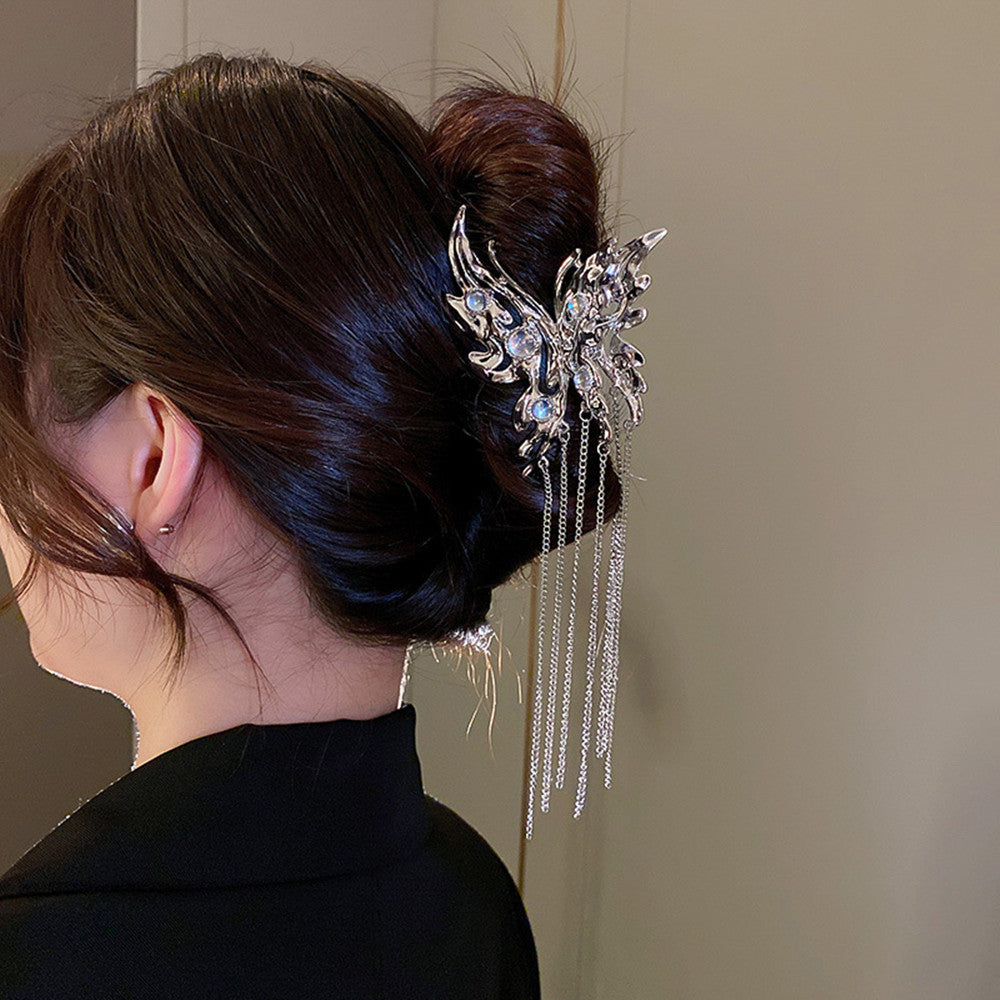 Butterfly Tassel Hair Shark Clip