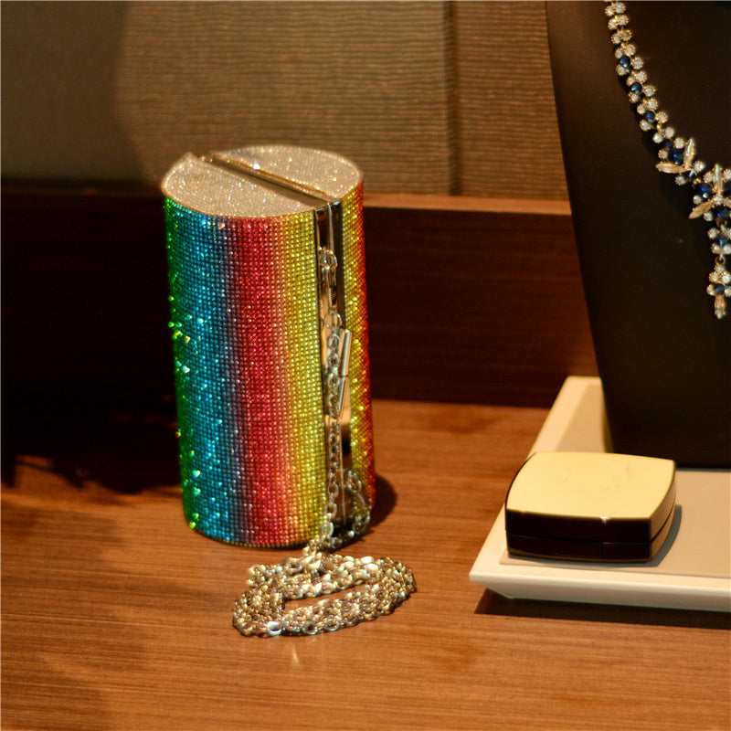 Rhinestone Rainbow Evening Bag