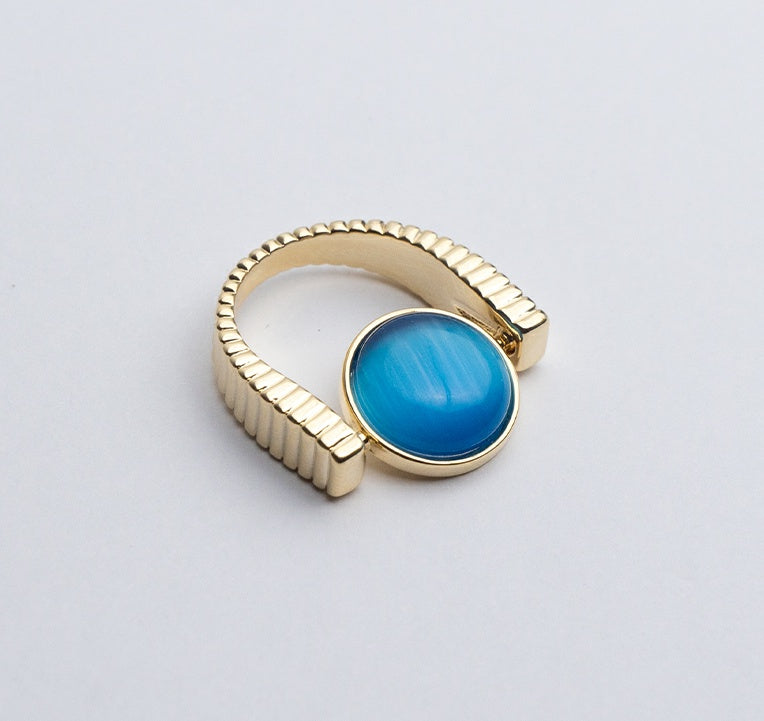 "Natural Stone" - Spinner (Replaceable) Rings For Anxiety And Stress Relief Gifts