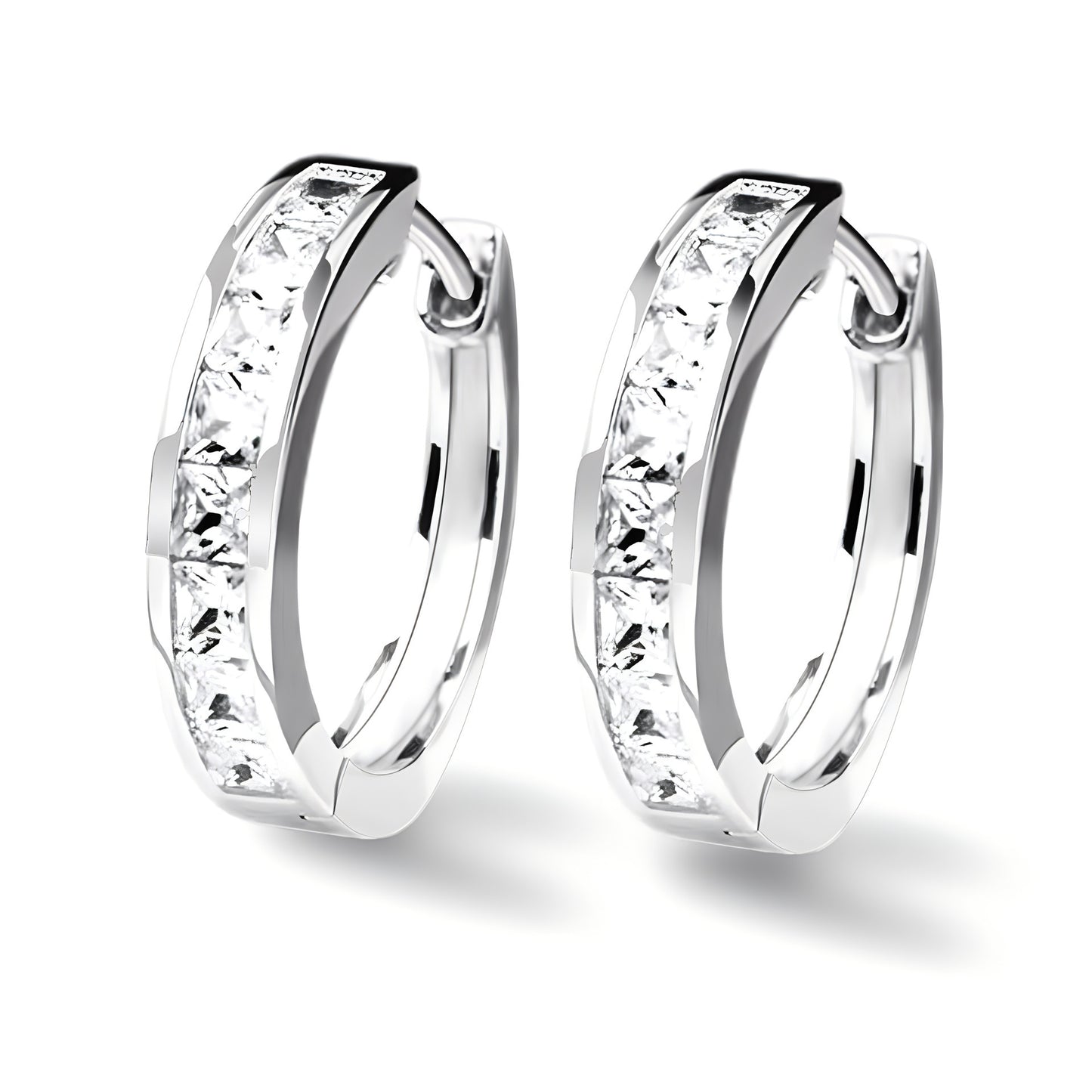 "Sophisticated, I am" - Small Diamond Hoop Earrings