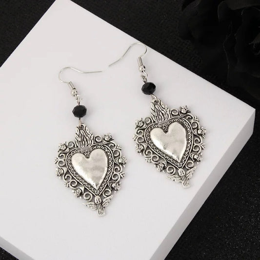 Retro Punk Love Style Earrings