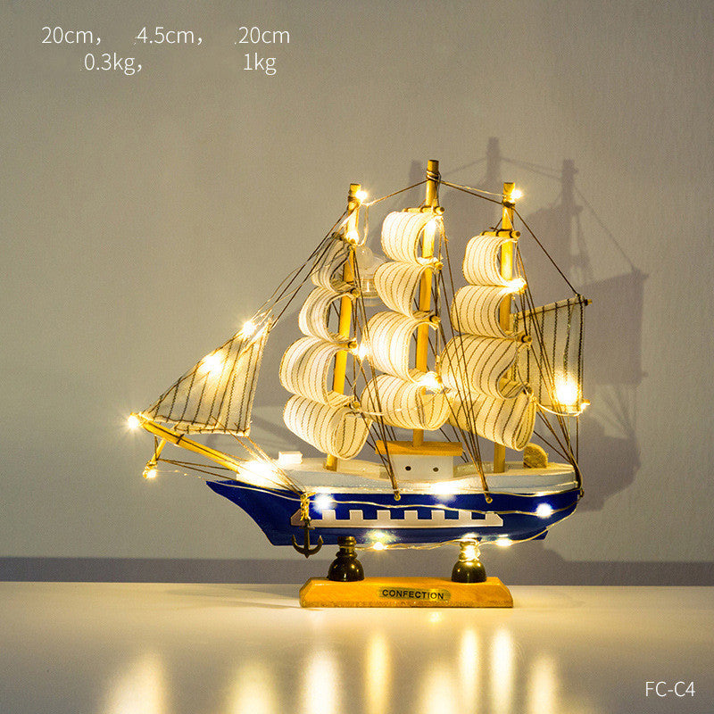 Crafted Ship Figurines for Home Decor