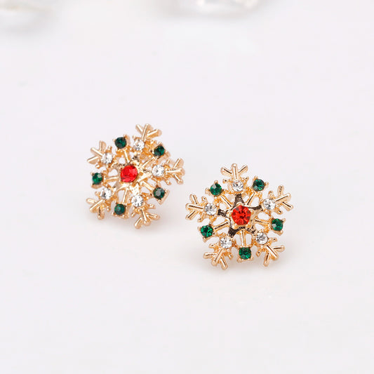 "Dazzling Snowflake" - Alloy Earrings
