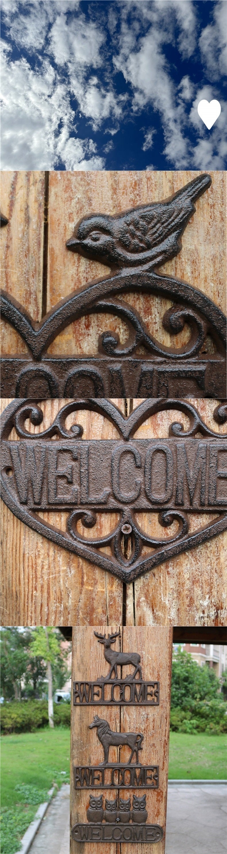 "Welcome" - Retro Door Plates