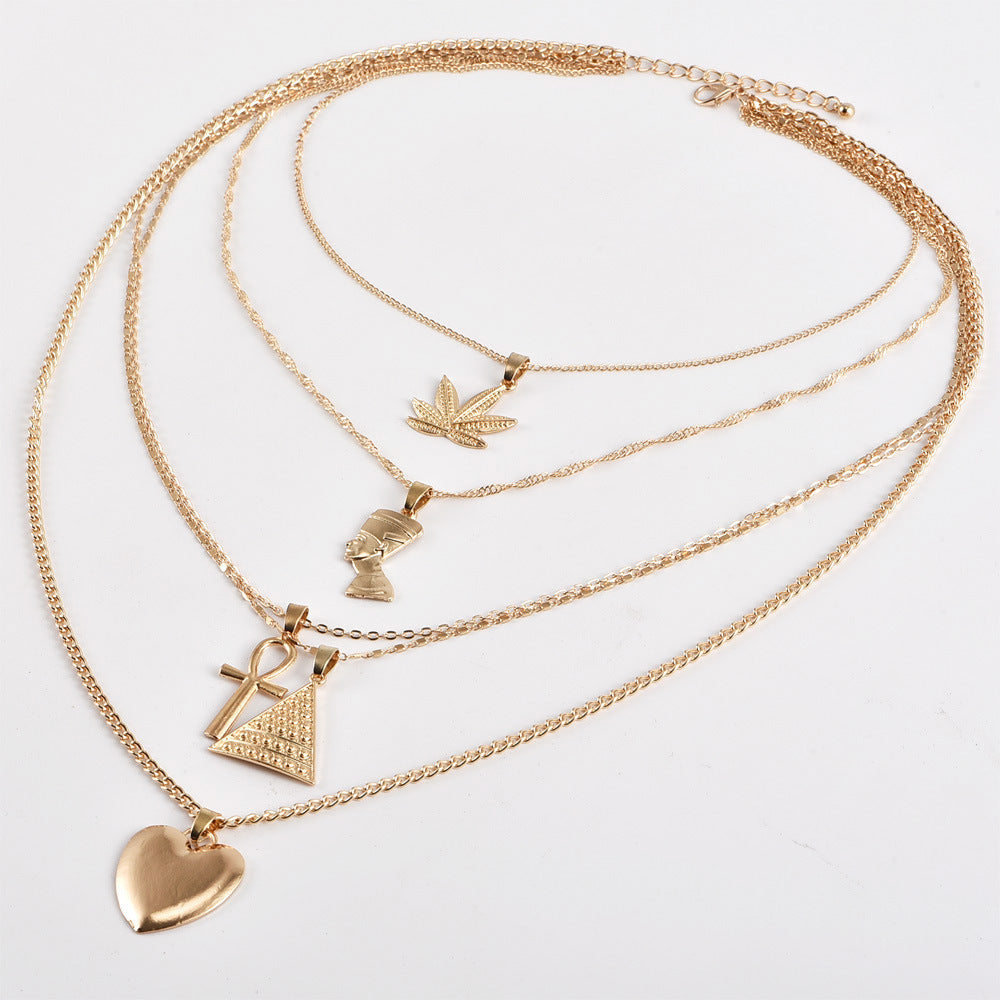"Pyramid Love" - Pendant Multilayer Necklace