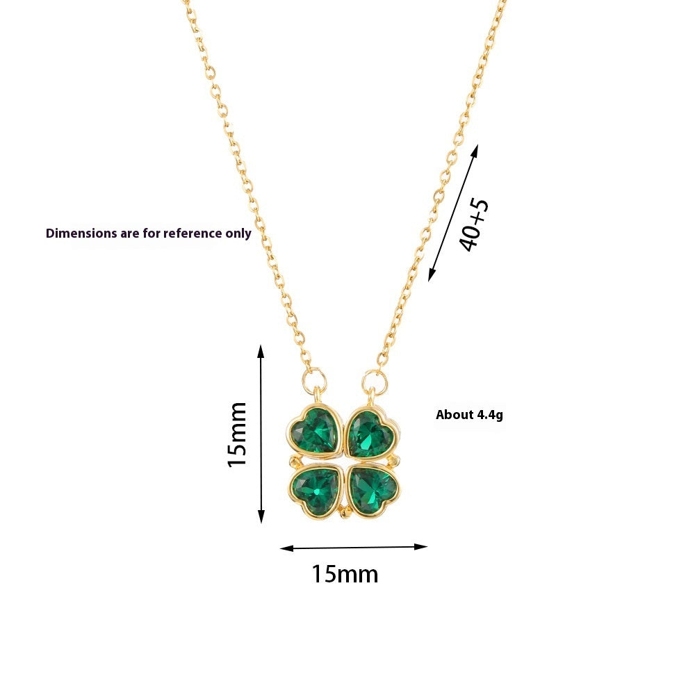 "Emerald Clover" - Necklace