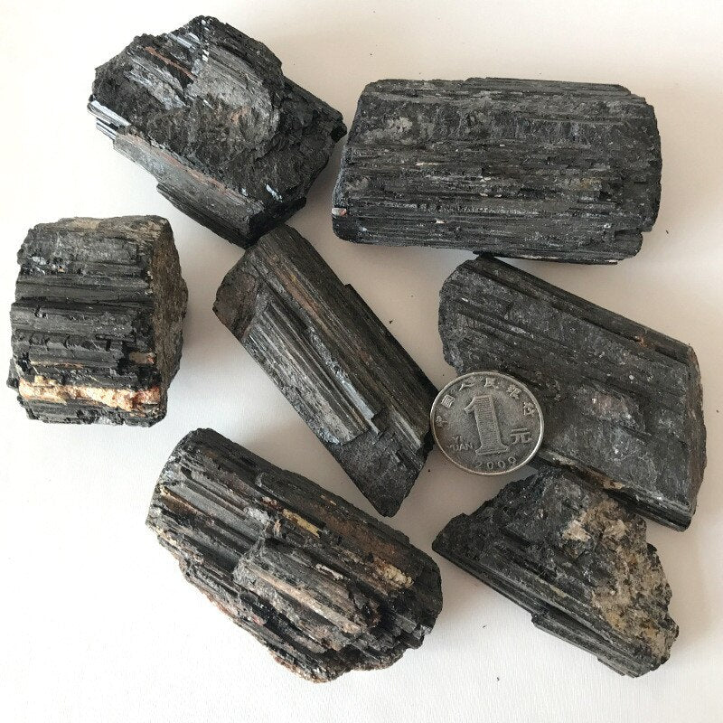 Natural Black Tourmaline Raw Stone Unpolished