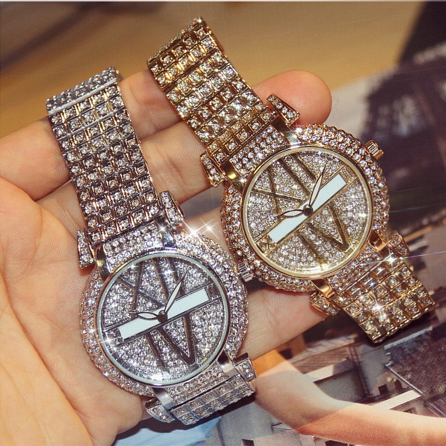 "Bee Elegant" - Water Resistant Stainless Steel Diamond Watch