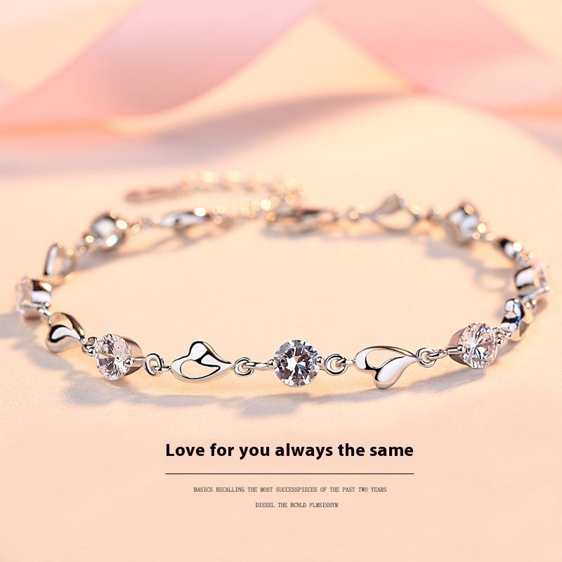 "Lovers' Heart" - Diamond Bracelet