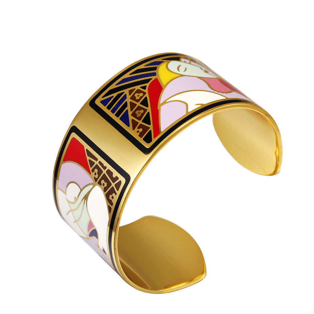 "Art is Her Cuff" - Vintage Gold Bangle