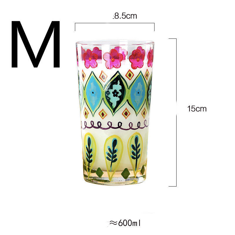 "Vibrant Buzz" - Hand-painted Wine Glass