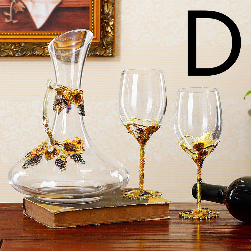 "Golden Garden" - Crystal Wine Glass Collection