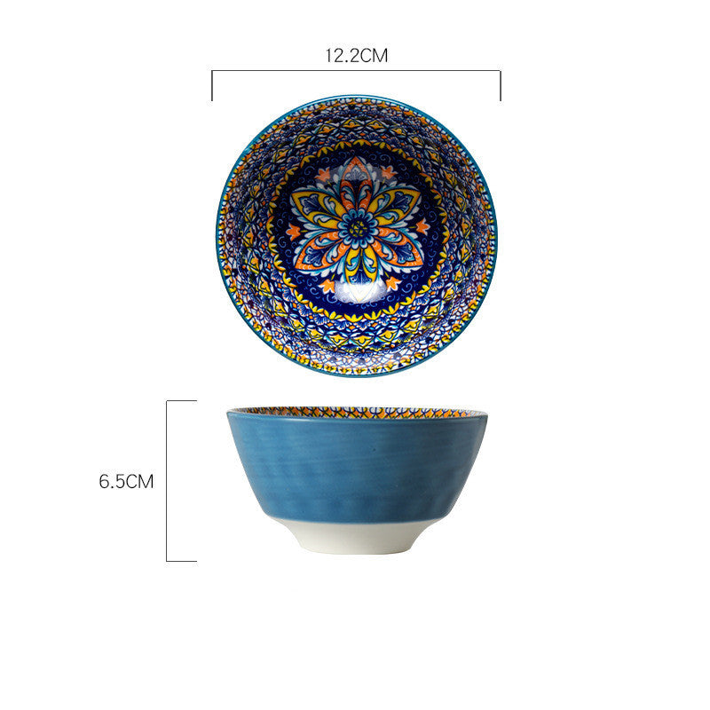 Bohemian Ceramic Rice Bowl
