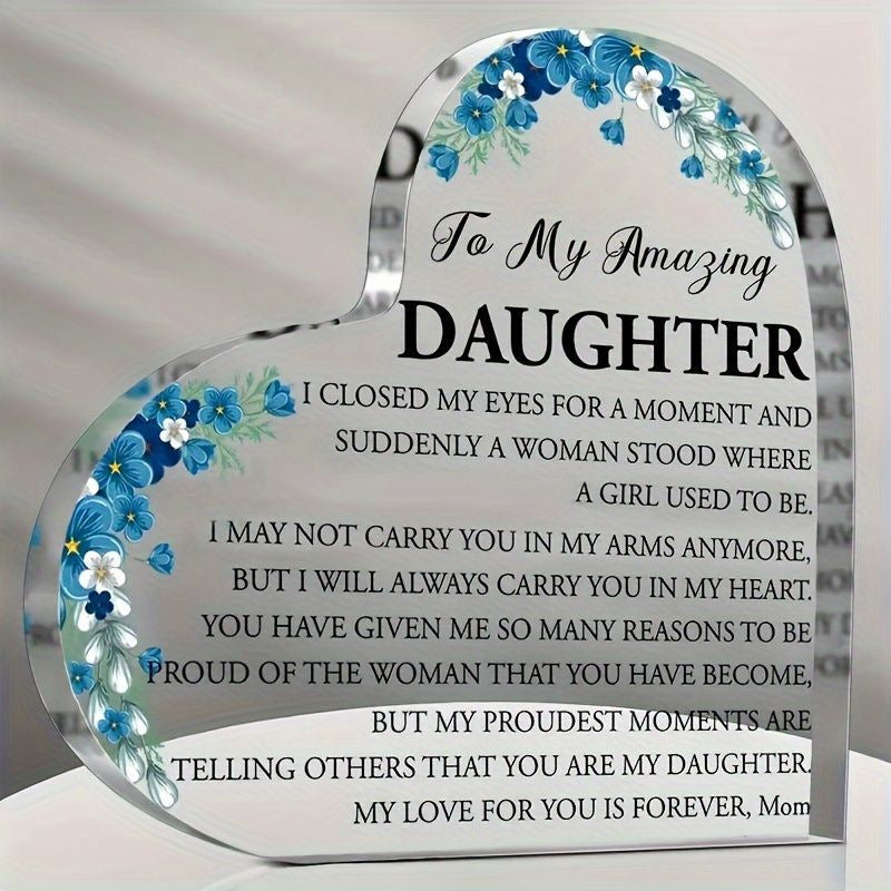 Acrylic Heart-shaped Decoration Crystal Plaques