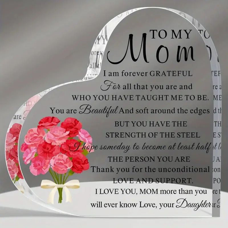 Acrylic Heart-shaped Decoration Crystal Plaques