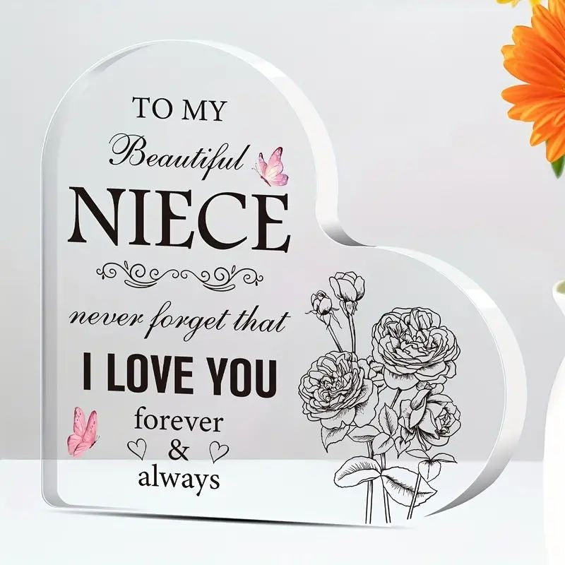 Acrylic Heart-shaped Decoration Crystal Plaques