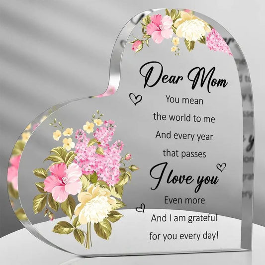 Acrylic Heart-shaped Decoration Crystal Plaques