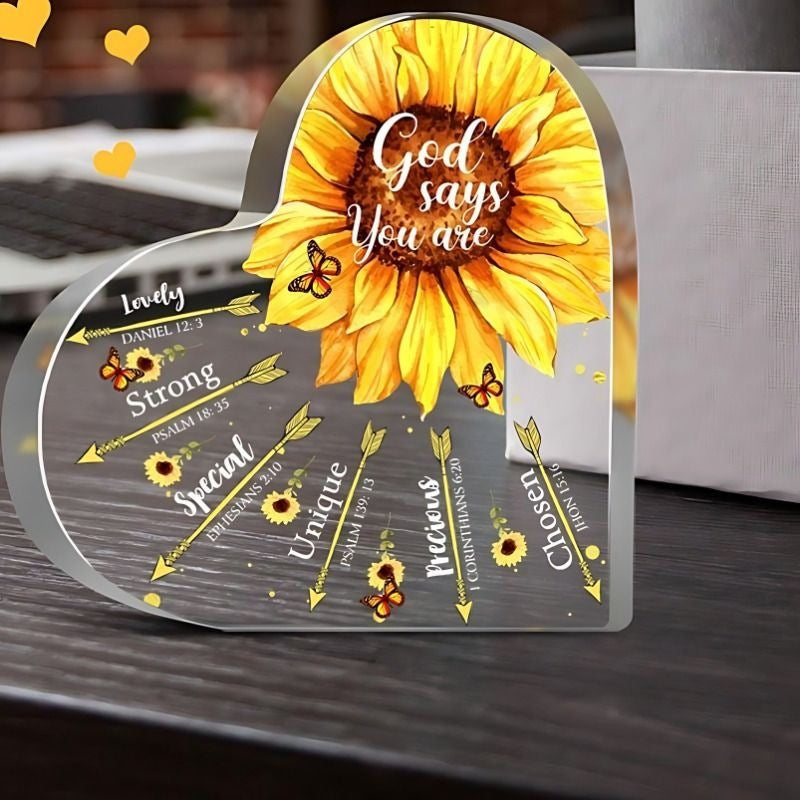 Acrylic Heart-shaped Decoration Crystal Plaques