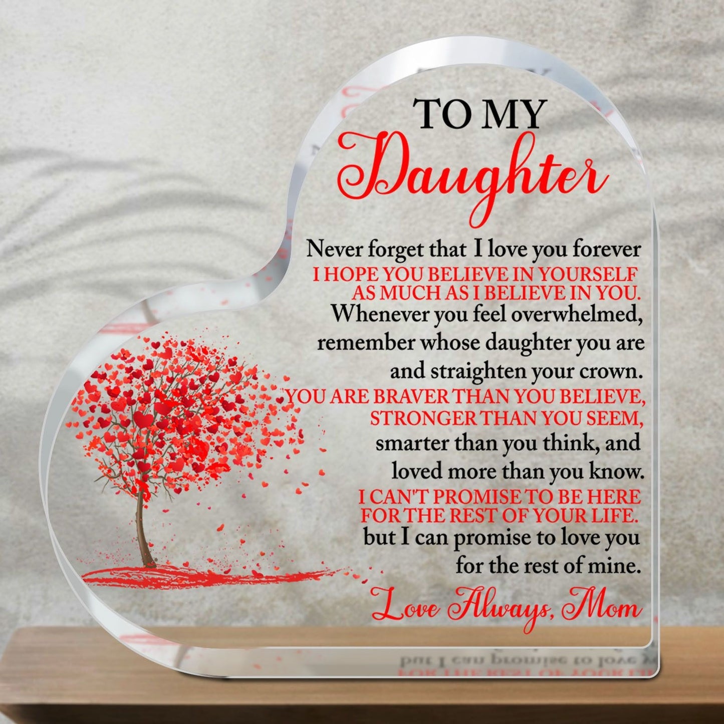 Acrylic Heart-shaped Decoration Crystal Plaques