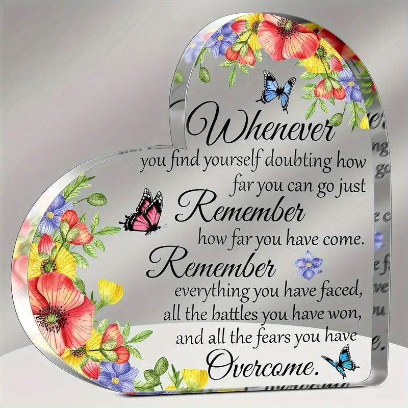 Acrylic Heart-shaped Decoration Crystal Plaques