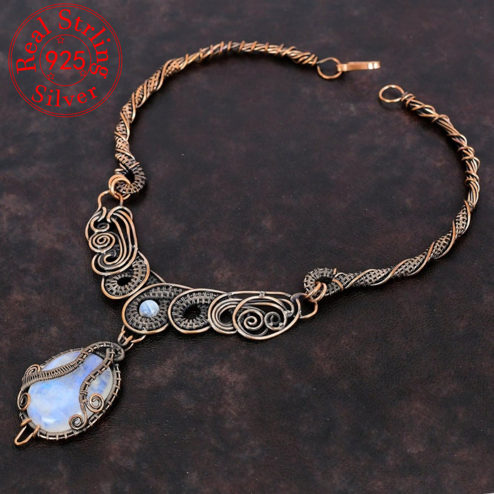 "Old Moon" - Vintage Moonstone Necklace
