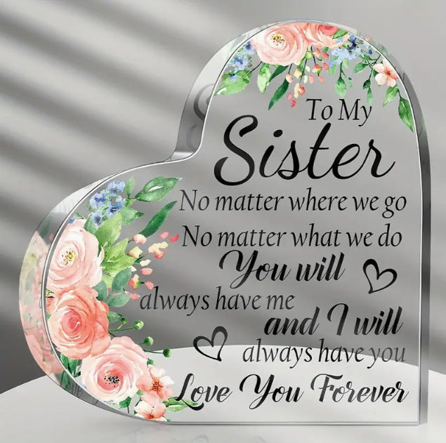 Acrylic Heart-shaped Decoration Crystal Plaques