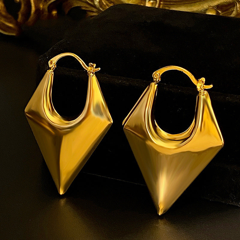 "Majestic & Golden" - Gold Metallic Earrings
