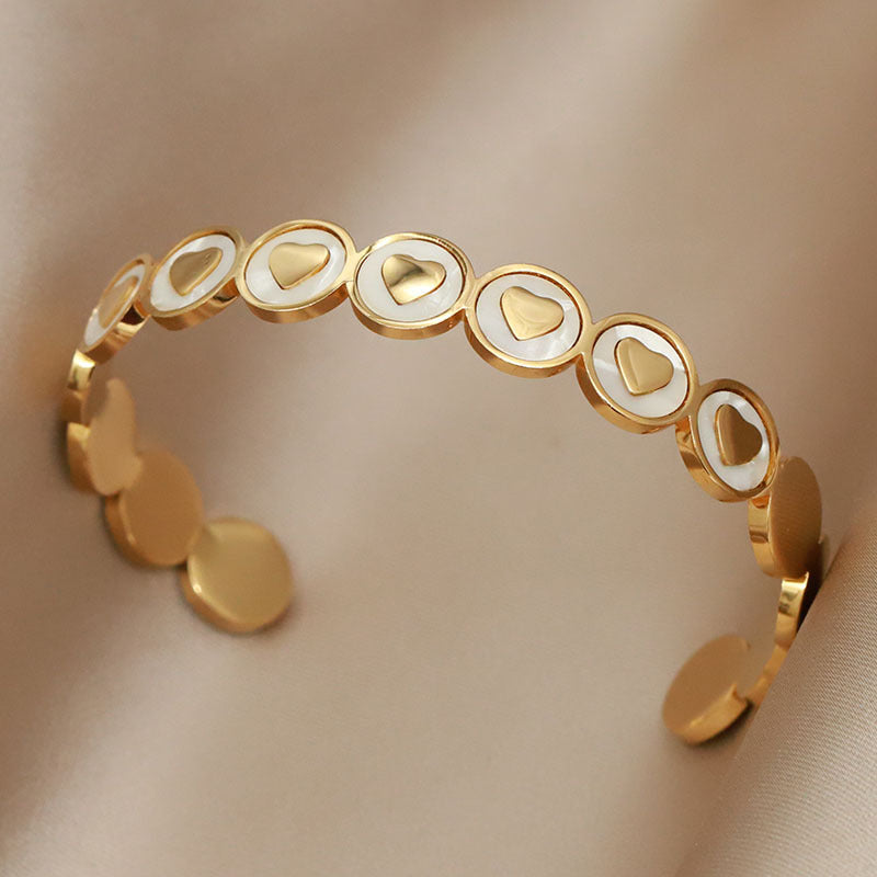 Love Heart Adjustable Opening Bracelet