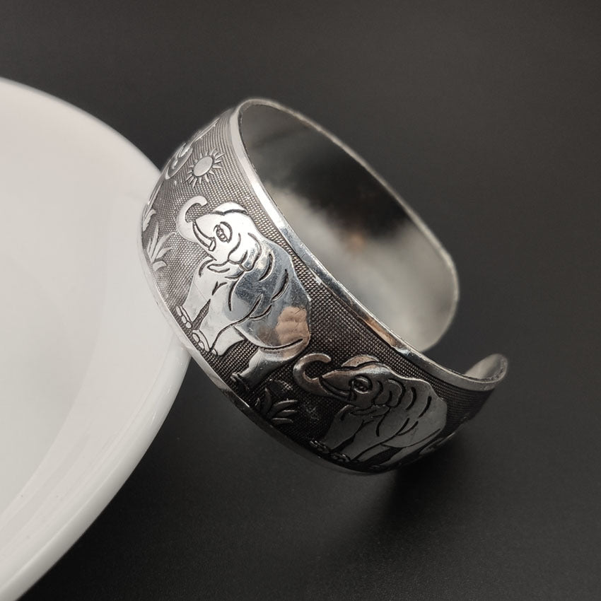 Silver Vintage Tibetan Bohemian Carved Rings