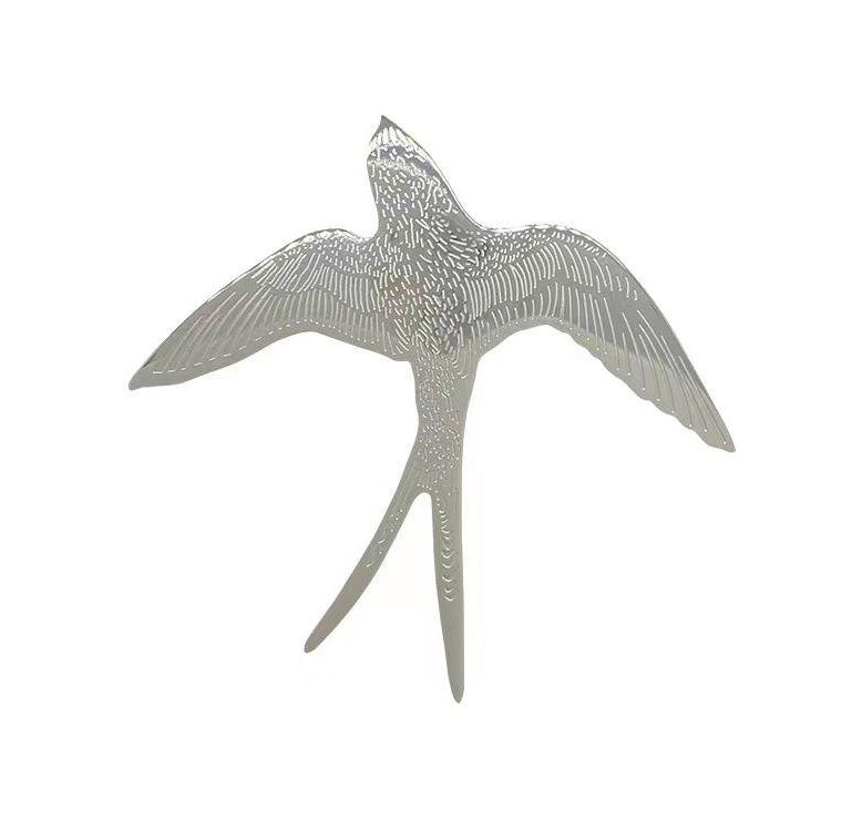 "Silver Bird" -  Metal Brooch