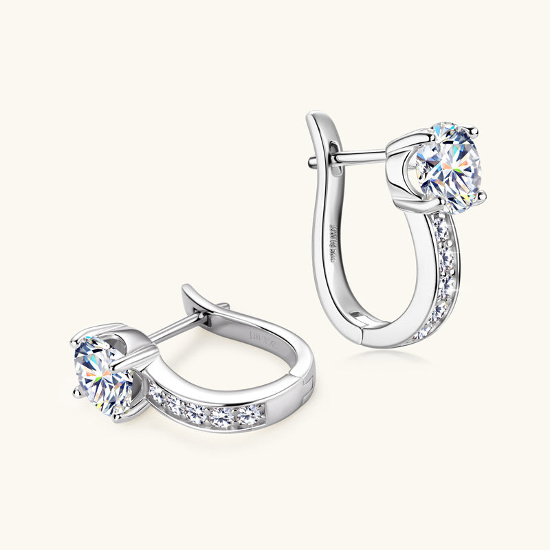 "So Sophisticated" - Moissanite U-shaped Earrings