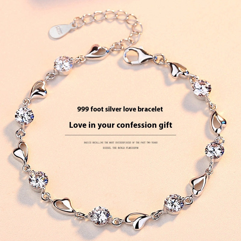 "Lovers' Heart" - Diamond Bracelet