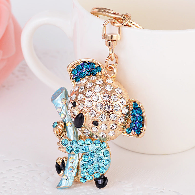 "I love Koala" - Diamond-embedded Koala Keychain