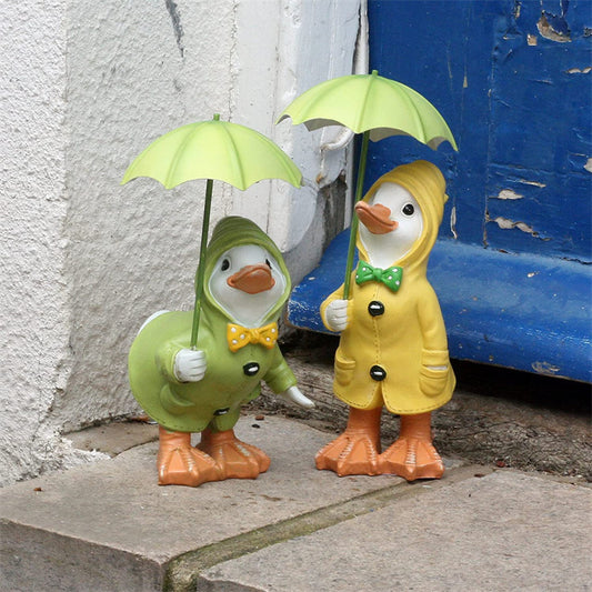 "Rainy Ducks" - Sculptures for Garden