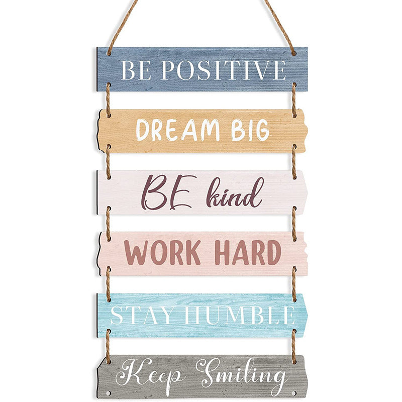 Handmade Wooden Inspirational Quotes Hanging Board