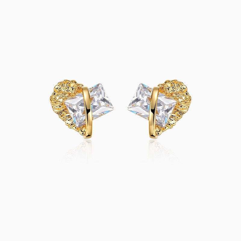 "Hot Like Me" - Diamond Lava Stud Earrings